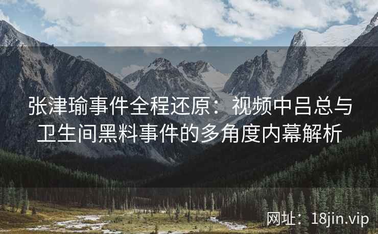 张津瑜事件全程还原：视频中吕总与卫生间黑料事件的多角度内幕解析