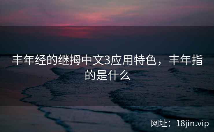 丰年经的继拇中文3应用特色，丰年指的是什么