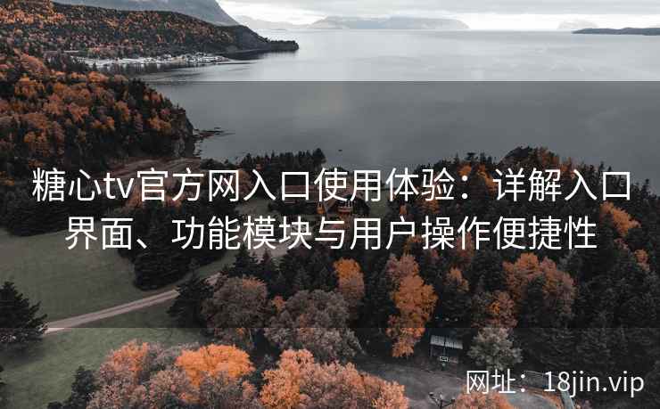 糖心tv官方网入口使用体验：详解入口界面、功能模块与用户操作便捷性