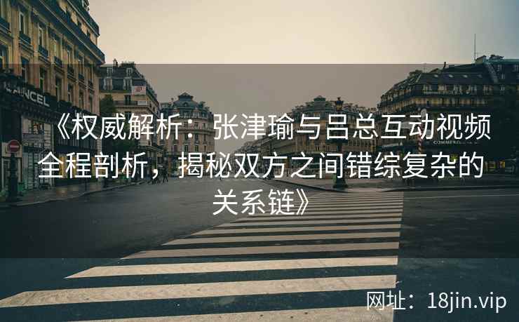 《权威解析:张津瑜与吕总互动视频全程剖析,揭秘双方之间错综复杂的关系链》 《权威解析:张津瑜与吕总互动视频全程剖析,揭秘双方之间错综复杂的关系链》